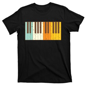 Retro Piano Design For Musician Piano Player Men Women Kids T-Shirt