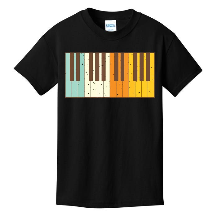 Retro Piano Design For Musician Piano Player Men Women Kids Kids T-Shirt