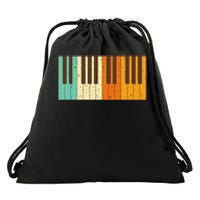 Retro Piano Design For Musician Piano Player Drawstring Bag