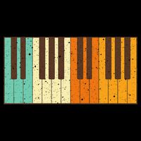 Retro Piano Design For Musician Piano Player Drawstring Bag