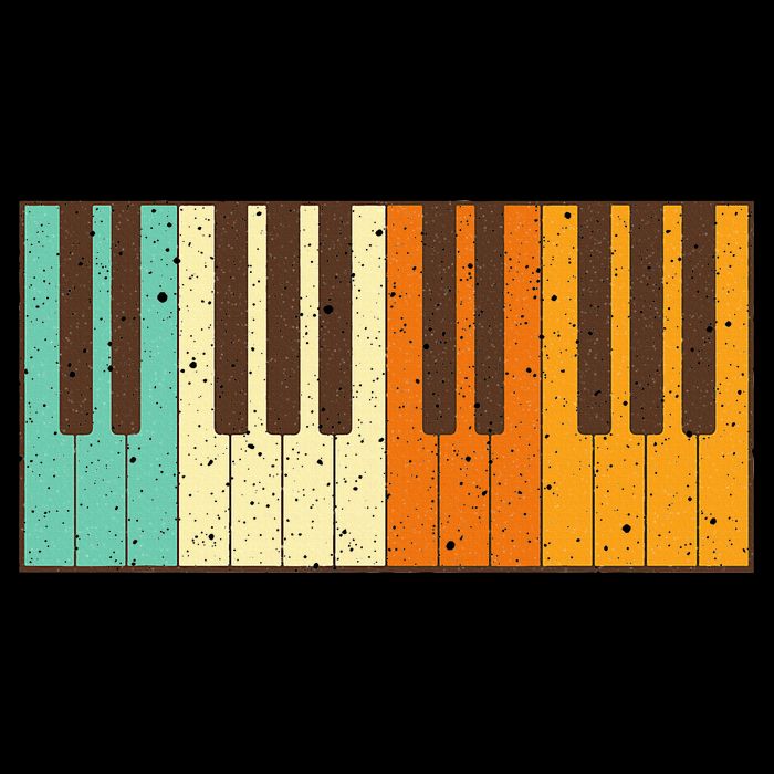 Retro Piano Design For Musician Piano Player Drawstring Bag