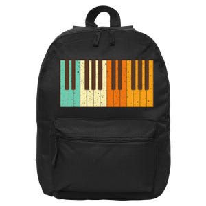 Retro Piano Design For Musician Piano Player 16 in Basic Backpack