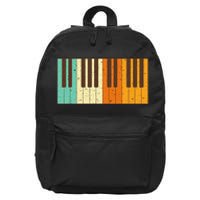 Retro Piano Design For Musician Piano Player 16 in Basic Backpack