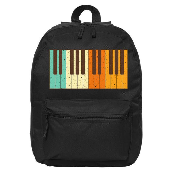 Retro Piano Design For Musician Piano Player 16 in Basic Backpack