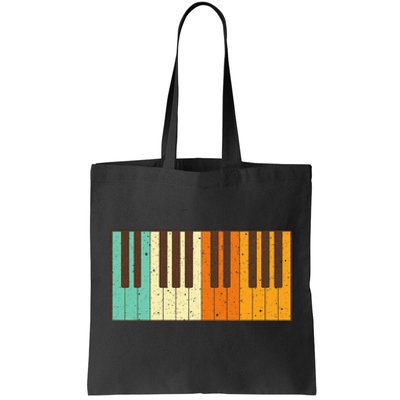 Retro Piano Design For Musician Piano Player Tote Bag