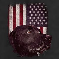 Realistic Patriotic Dog Portrait With USA Flag Backdrop Golf Towel