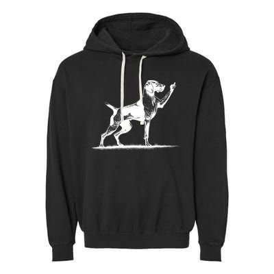 Rude Pointer Dog Asshole German Shorthaired Pointer Dog Garment-Dyed Fleece Hoodie