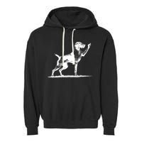 Rude Pointer Dog Asshole German Shorthaired Pointer Dog Garment-Dyed Fleece Hoodie