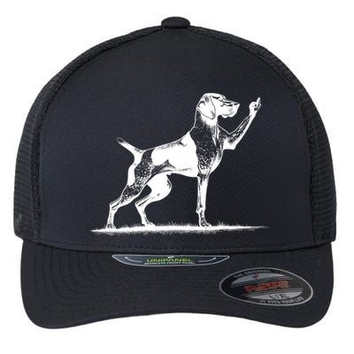Rude Pointer Dog Asshole German Shorthaired Pointer Dog Flexfit Unipanel Trucker Cap
