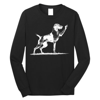 Rude Pointer Dog Asshole German Shorthaired Pointer Dog Long Sleeve Shirt