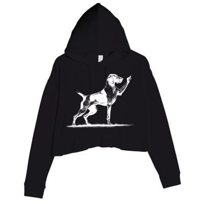 Rude Pointer Dog Asshole German Shorthaired Pointer Dog Crop Fleece Hoodie