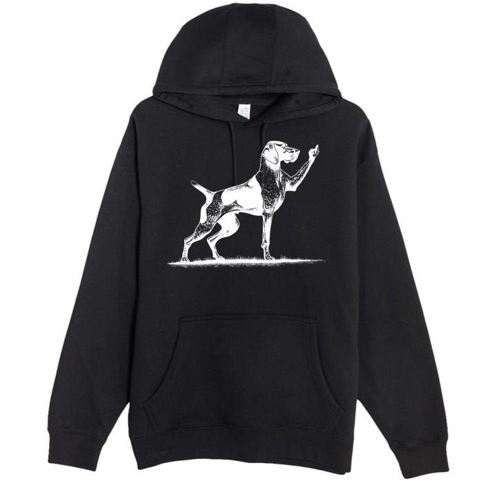 Rude Pointer Dog Asshole German Shorthaired Pointer Dog Premium Pullover Hoodie