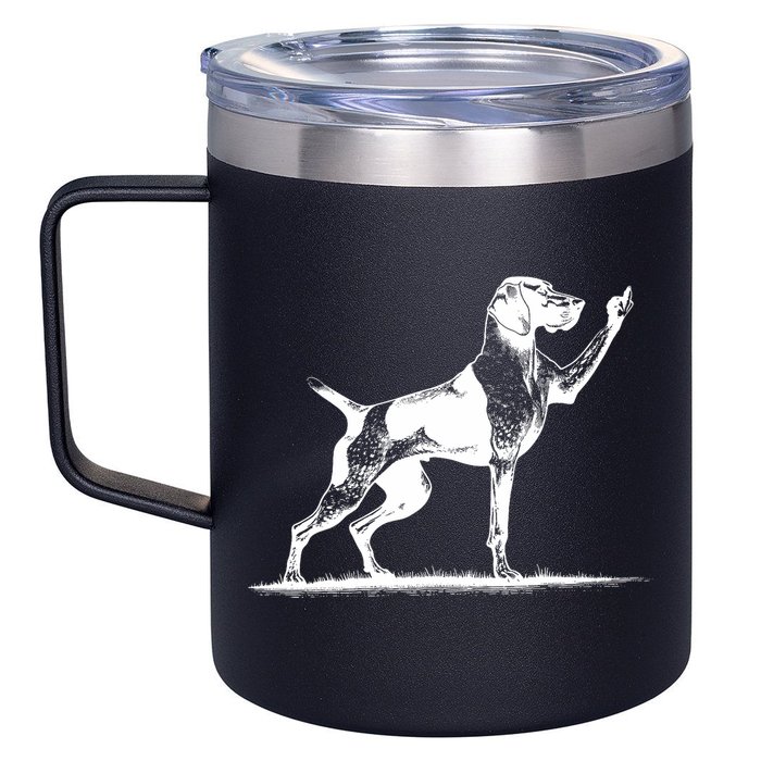 Rude Pointer Dog Asshole German Shorthaired Pointer Dog 12oz Stainless Steel Coffee Mug