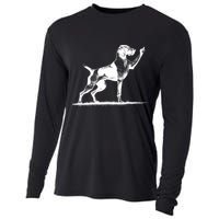 Rude Pointer Dog Asshole German Shorthaired Pointer Dog Cooling Performance Long Sleeve Crew