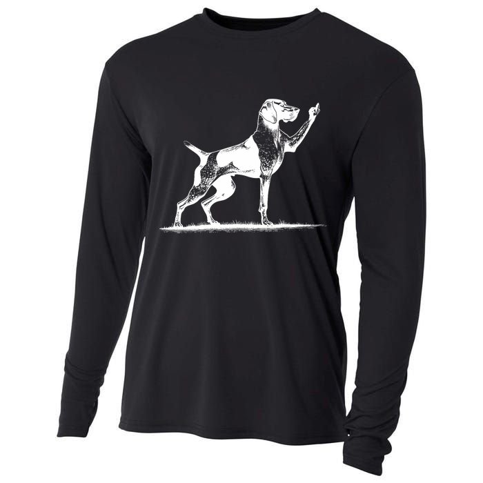 Rude Pointer Dog Asshole German Shorthaired Pointer Dog Cooling Performance Long Sleeve Crew