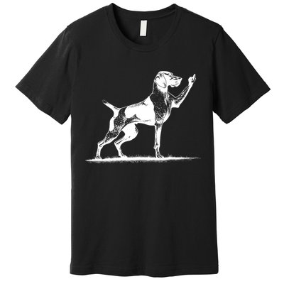 Rude Pointer Dog Asshole German Shorthaired Pointer Dog Premium T-Shirt