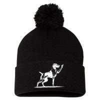 Rude Pointer Dog Asshole German Shorthaired Pointer Dog Pom Pom 12in Knit Beanie