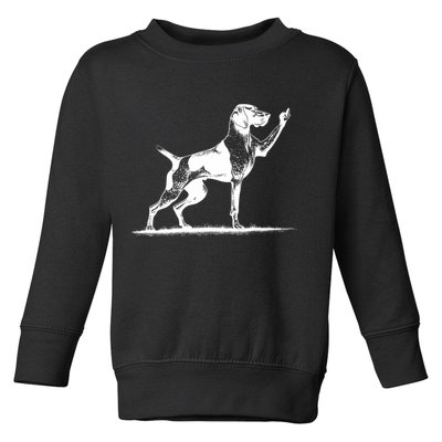 Rude Pointer Dog Asshole German Shorthaired Pointer Dog Toddler Sweatshirt