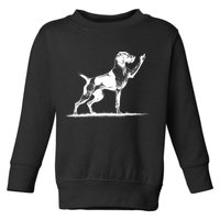 Rude Pointer Dog Asshole German Shorthaired Pointer Dog Toddler Sweatshirt
