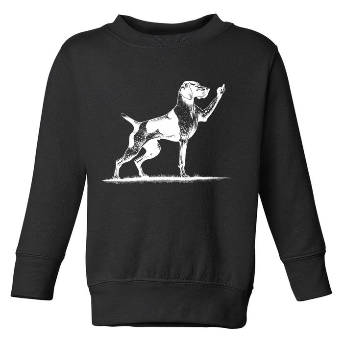 Rude Pointer Dog Asshole German Shorthaired Pointer Dog Toddler Sweatshirt