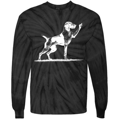 Rude Pointer Dog Asshole German Shorthaired Pointer Dog Tie-Dye Long Sleeve Shirt