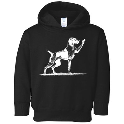 Rude Pointer Dog Asshole German Shorthaired Pointer Dog Toddler Hoodie