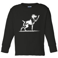 Rude Pointer Dog Asshole German Shorthaired Pointer Dog Toddler Long Sleeve Shirt