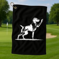 Rude Pointer Dog Asshole German Shorthaired Pointer Dog Golf Towel