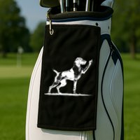 Rude Pointer Dog Asshole German Shorthaired Pointer Dog Golf Towel