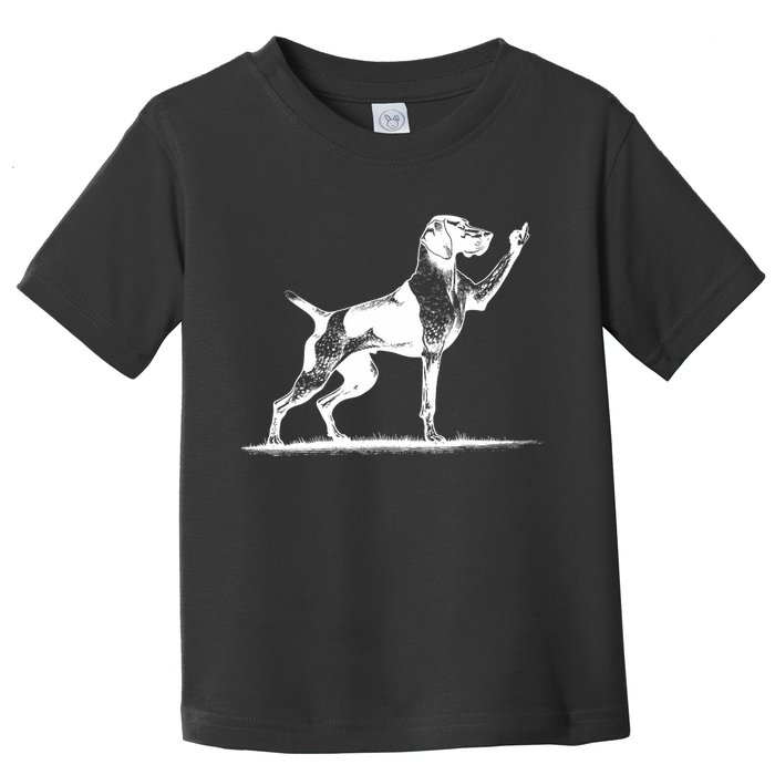 Rude Pointer Dog Asshole German Shorthaired Pointer Dog Toddler T-Shirt