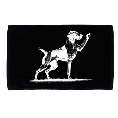 Rude Pointer Dog Asshole German Shorthaired Pointer Dog Microfiber Hand Towel