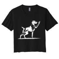 Rude Pointer Dog Asshole German Shorthaired Pointer Dog Women's Crop Top Tee