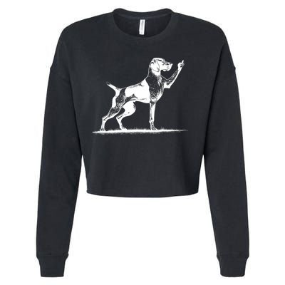 Rude Pointer Dog Asshole German Shorthaired Pointer Dog Cropped Pullover Crew