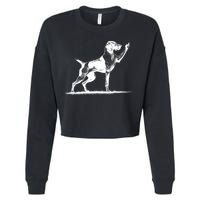 Rude Pointer Dog Asshole German Shorthaired Pointer Dog Cropped Pullover Crew