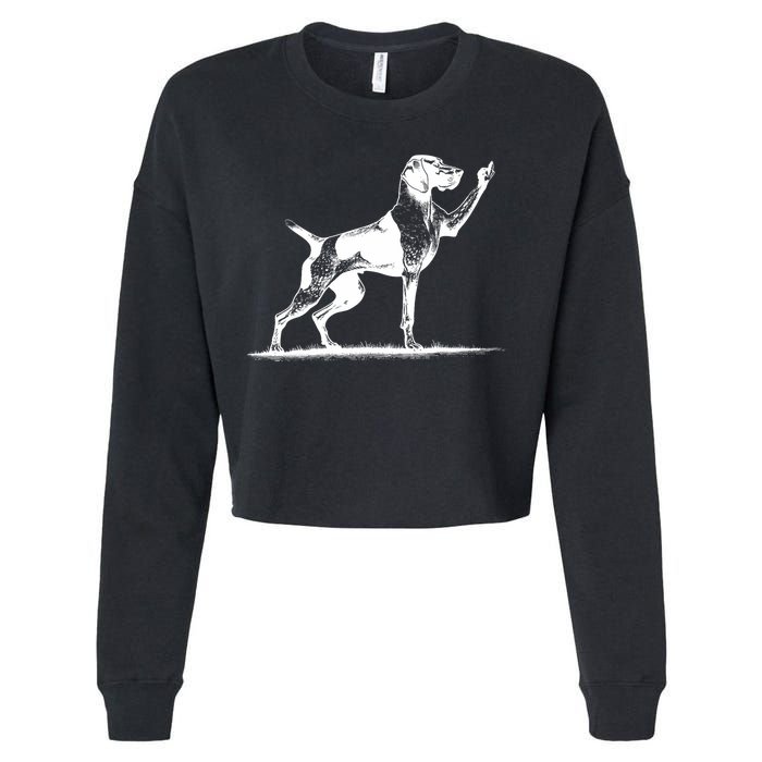 Rude Pointer Dog Asshole German Shorthaired Pointer Dog Cropped Pullover Crew