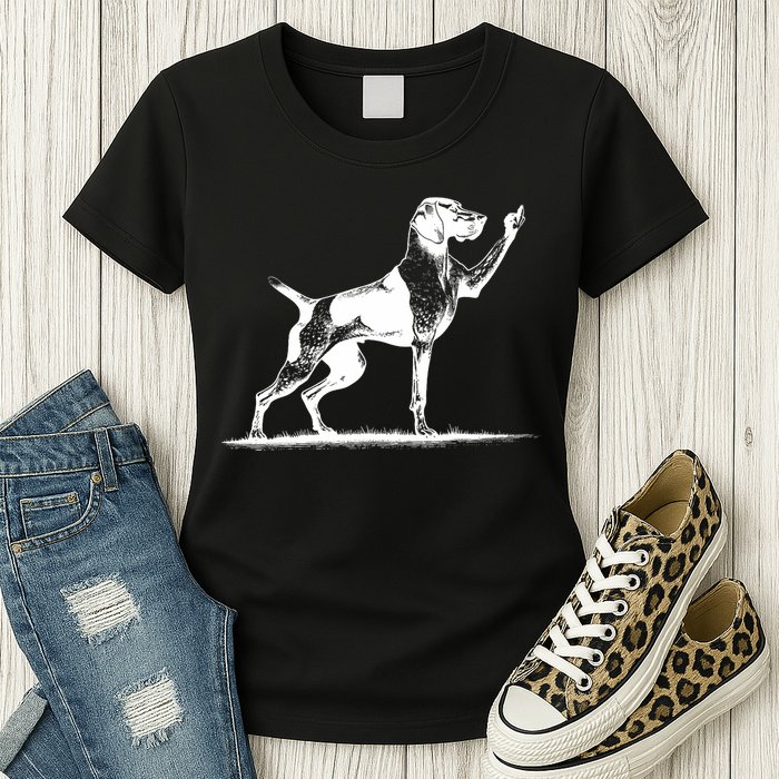 Rude Pointer Dog Asshole German Shorthaired Pointer Dog Womens T-Shirt