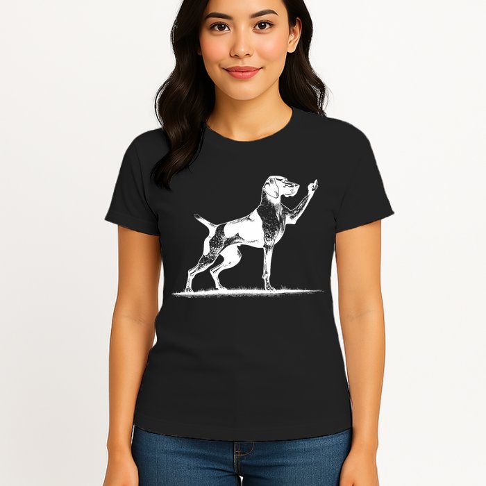 Rude Pointer Dog Asshole German Shorthaired Pointer Dog Womens T-Shirt