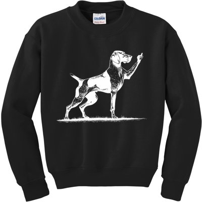 Rude Pointer Dog Asshole German Shorthaired Pointer Dog Kids Sweatshirt