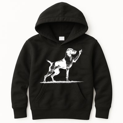 Rude Pointer Dog Asshole German Shorthaired Pointer Dog Kids Hoodie