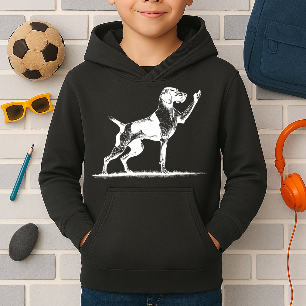 Rude Pointer Dog Asshole German Shorthaired Pointer Dog Kids Hoodie