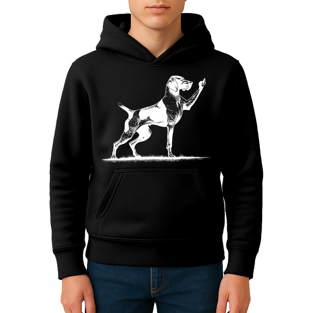 Rude Pointer Dog Asshole German Shorthaired Pointer Dog Kids Hoodie