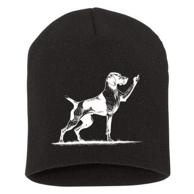 Rude Pointer Dog Asshole German Shorthaired Pointer Dog Short Acrylic Beanie