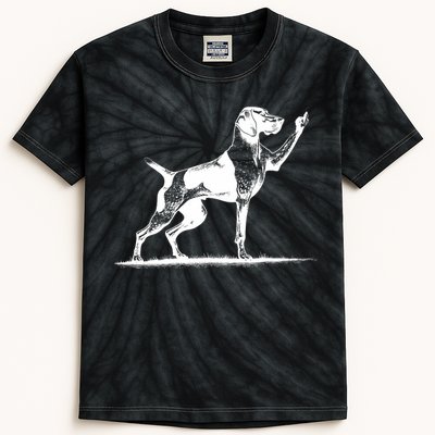 Rude Pointer Dog Asshole German Shorthaired Pointer Dog Kids Tie-Dye T-Shirt