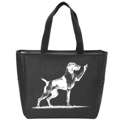 Rude Pointer Dog Asshole German Shorthaired Pointer Dog Zip Tote Bag