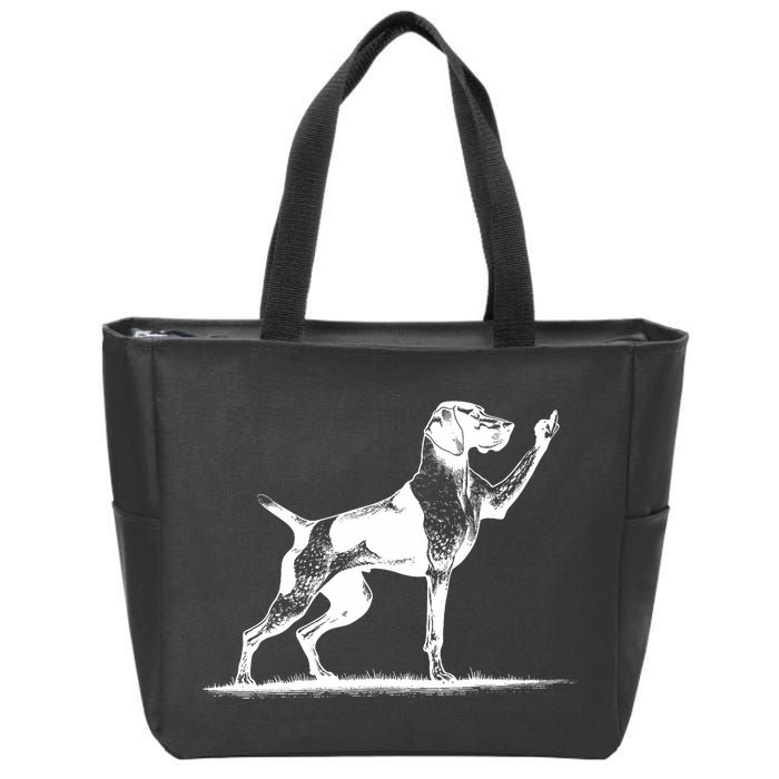 Rude Pointer Dog Asshole German Shorthaired Pointer Dog Zip Tote Bag