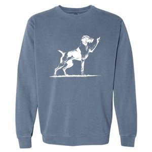 Rude Pointer Dog Asshole German Shorthaired Pointer Dog Garment-Dyed Sweatshirt