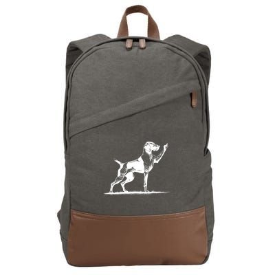 Rude Pointer Dog Asshole German Shorthaired Pointer Dog Cotton Canvas Backpack