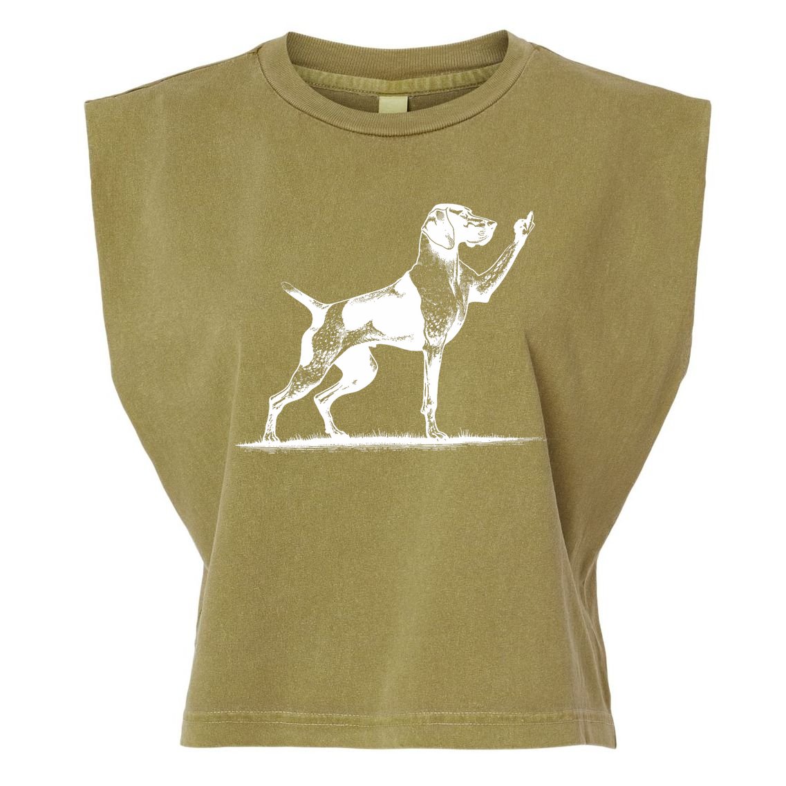 Rude Pointer Dog Asshole German Shorthaired Pointer Dog Garment-Dyed Women's Muscle Tee