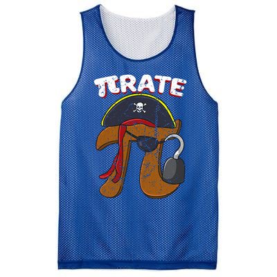 Retro Pi Day Pirate Fun Pi Symbol Graphic Art Math Lover Funny Gift Mesh Reversible Basketball Jersey Tank