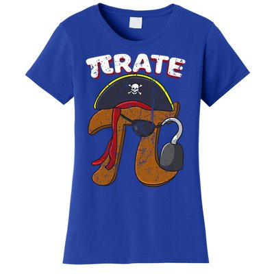 Retro Pi Day Pirate Fun Pi Symbol Graphic Art Math Lover Funny Gift Women's T-Shirt